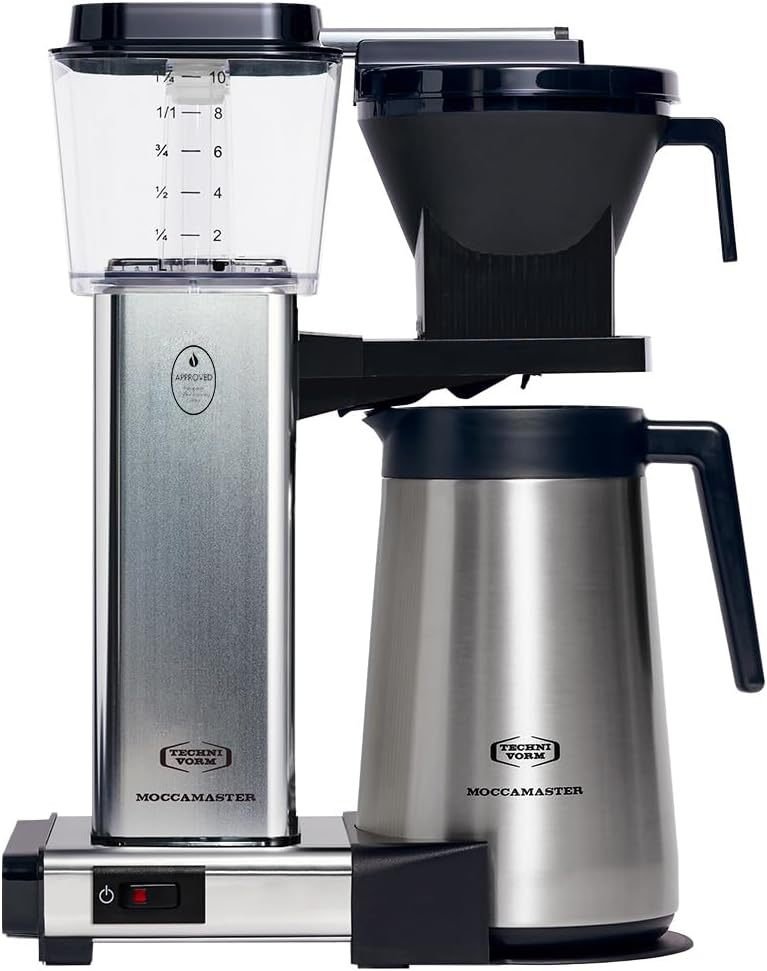 Moccamaster KBGT cafyera filtre con verseuse isotherme – blanco cassé, 1,25 L