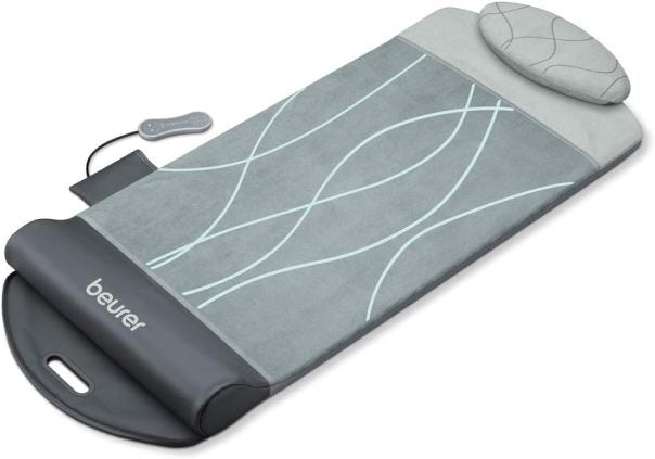 Beurer MG 280 alfombra yoga y stryching – Étirement musculaire y relaxation, massage nuque/épaules/dos, plegable, gris