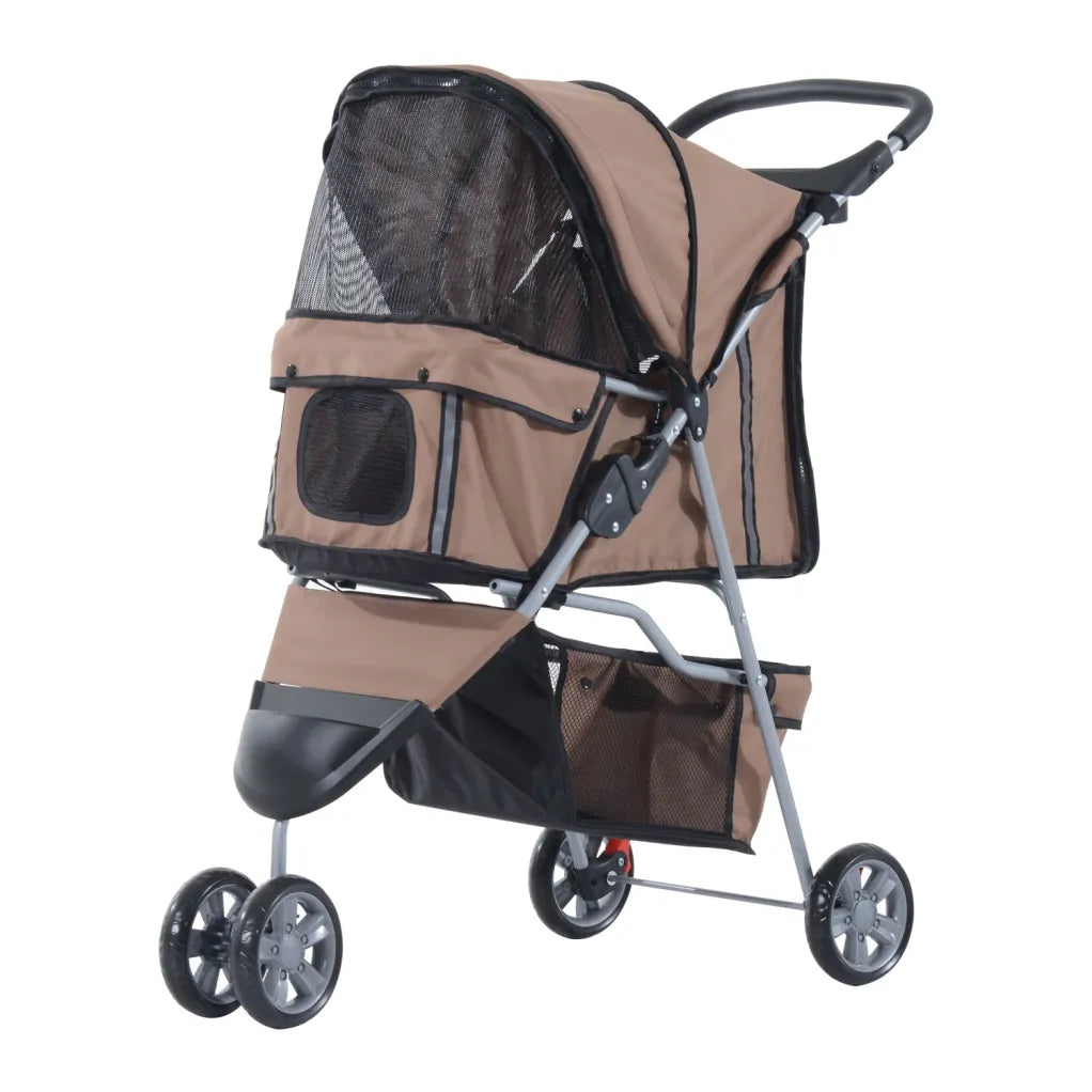 PawHut cochecito para chien plegable con frein de stationnement y panier