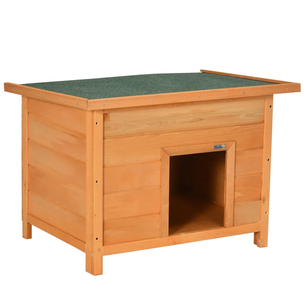 PawHut Niche para chien style chaly en abyo – techo ovrant