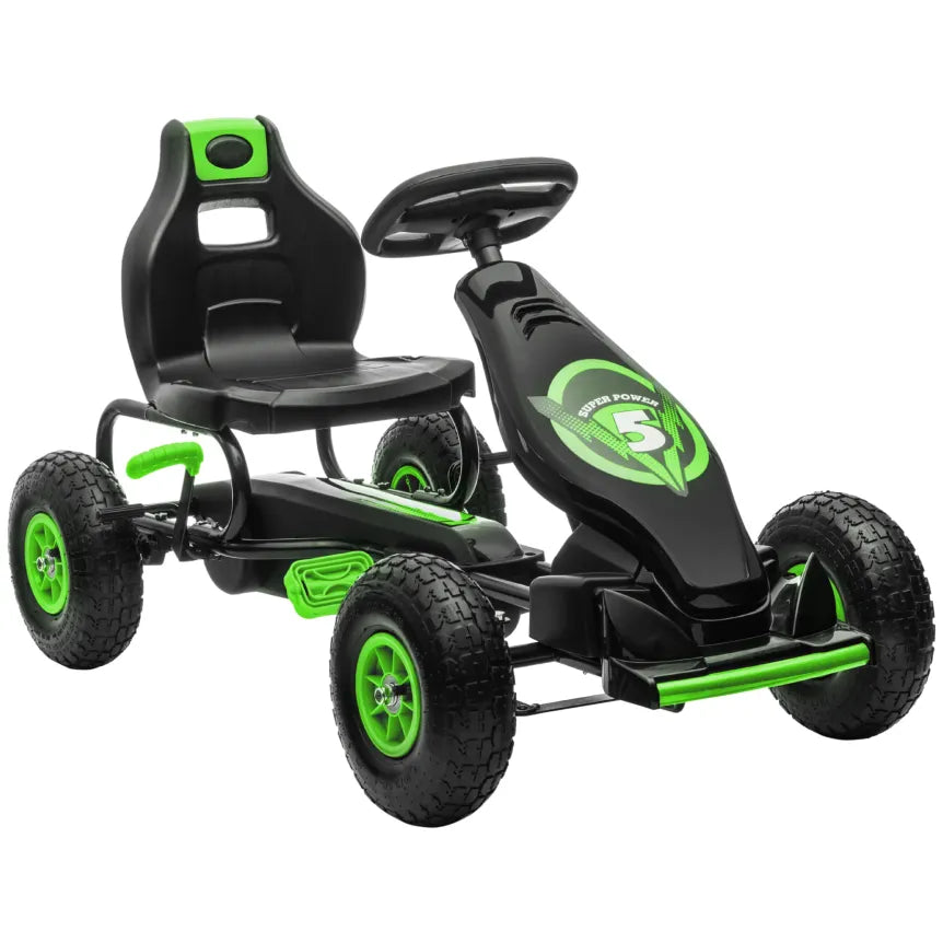 HOMCOM Kart à pédales niño con siège regulable sur 3 positions y pneus caotchoc