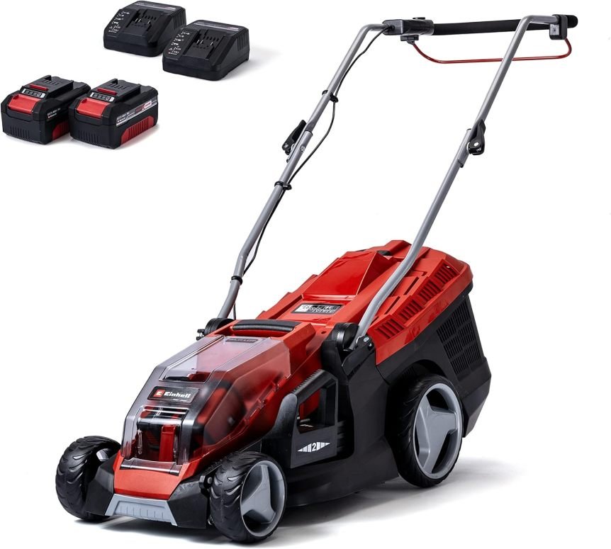 Einhell GE-cm 36/36 Li Kit Power X-Change Cortacésped inalámbrico – 36 V, ancho 36 cm, moteur sin balais