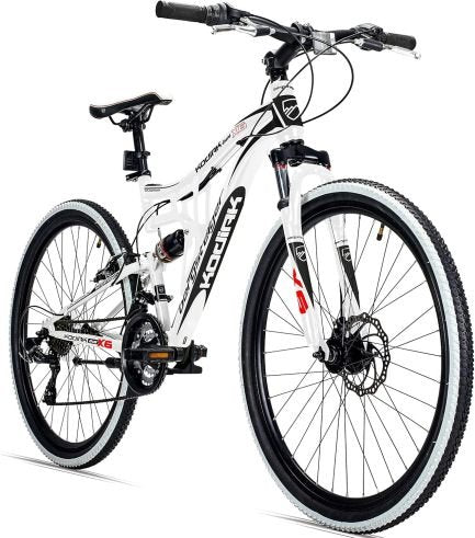 Bergsteiger Kodiak VTT 26/29″ – Freins à disque, Shimano 21 velocidads, tot suspendu, para adolescents y adultos