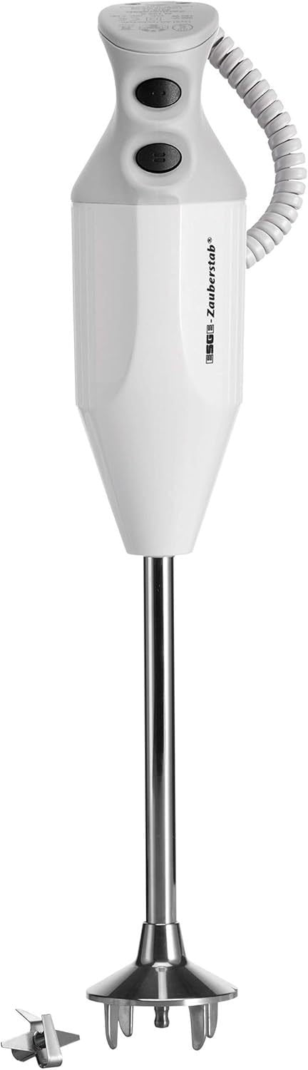 ESGE Zauberstab P 350 Profi batidora plongeant – blanco/gris, coteau multifunción incluido, jusqu’à 22 000 tr/min, réf.