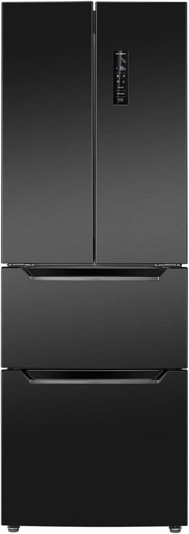 Bomann® frigorífico-congélateur 320 L No Frost, altura 186 cm, 39 dB, MultiAirflow, modèle kg 7361 negro/acero inoxidable