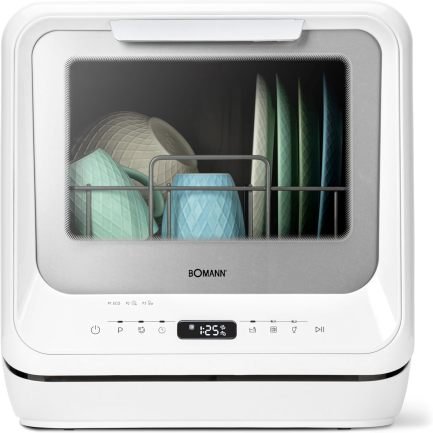 Bomann® Mini lavavajillas de mesa TSG 5701 – depósito 5 L, utilisable sin arrivée d’eau, 5 programmes, départ différé 1–24 h