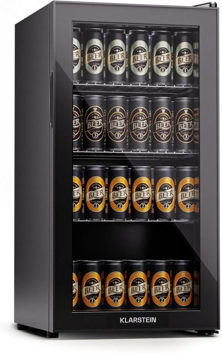 Klarstein Mini-frigorífico vitré 80 L para chambre – estanterías regulables, frigorífico à boissons silencioso, interior/exterior