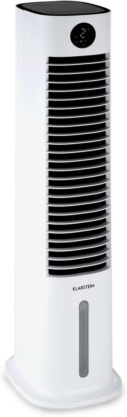 Klarstein Rafraîchisseur d’air à eau 5-en-1 – Refroidissement évaporatif, humidificateur, ventilador y purificateur, contrôle via application