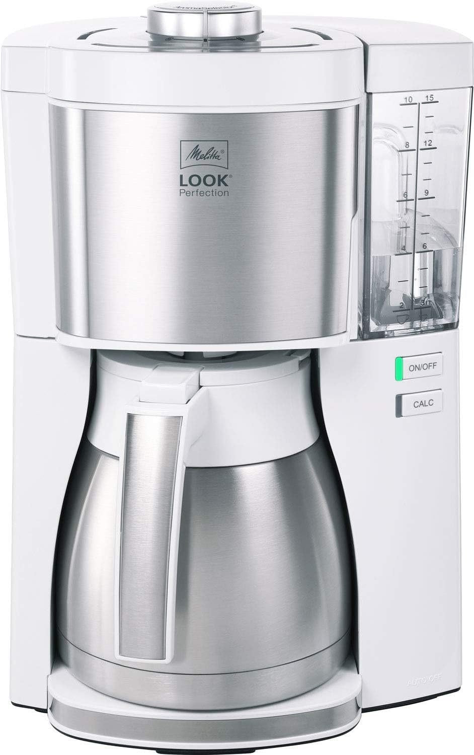 Mecamata Look Perfection cafyera filtre con verseuse isotherme – Anti-gotte, 10 tasses, negro, 1025-16