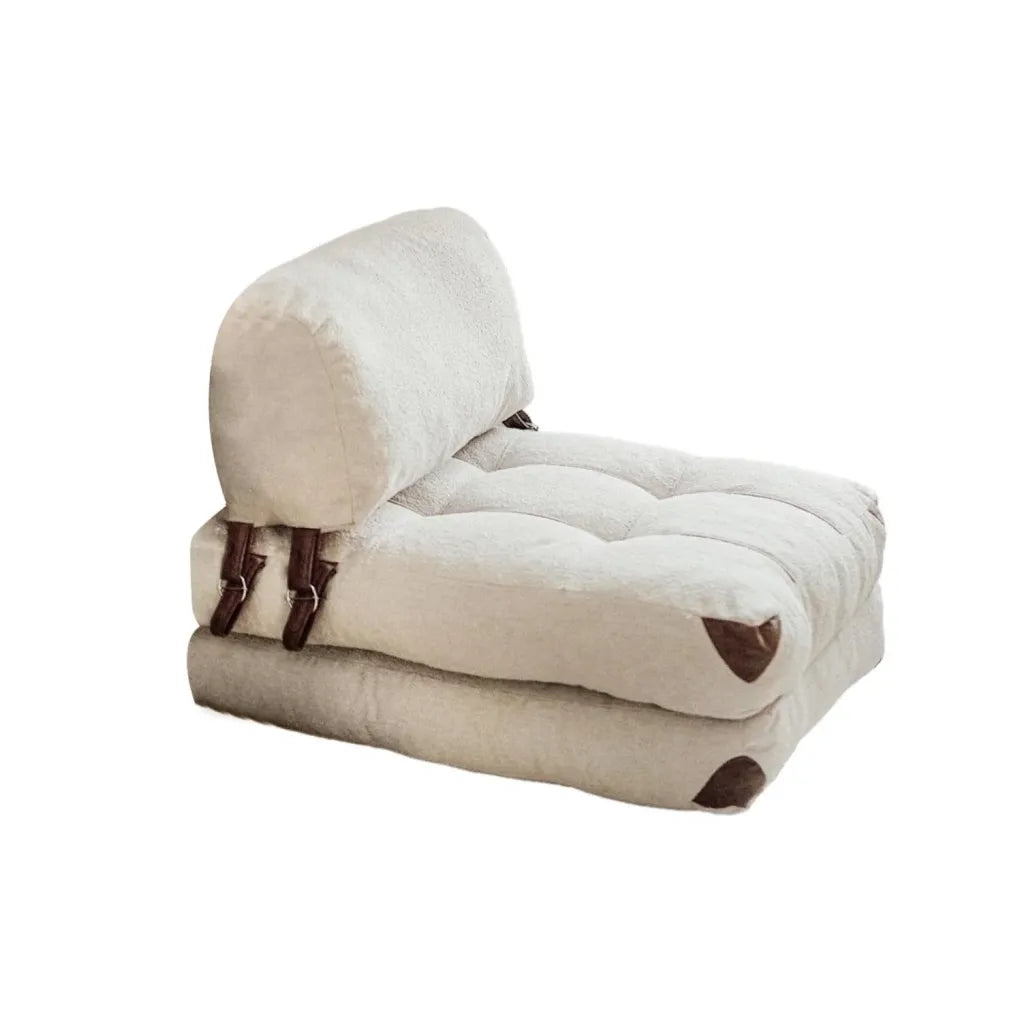 sofá-cama Fold Teddy – Crème