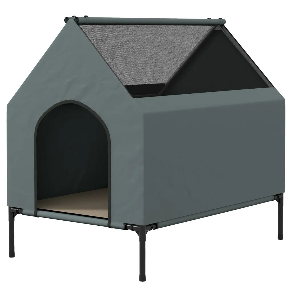 PawHut Niche para chien 81 × 54 × 78 cm con ventana en maille y bolsa de transport