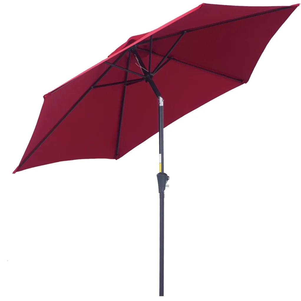 otsunny sombrilla aluminio rojo – Inclinoable con manivelle
