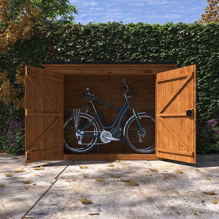 Tiger Pent Box à biciclyas – Abri robuste de madera con techo monopente para un rangement sécurisé y protégé des intempéries