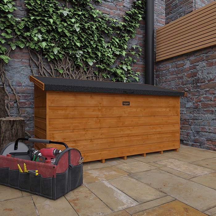 Tiger baúl à otils de madera – caja de rangement robuste para otils, jardínage y bricolage