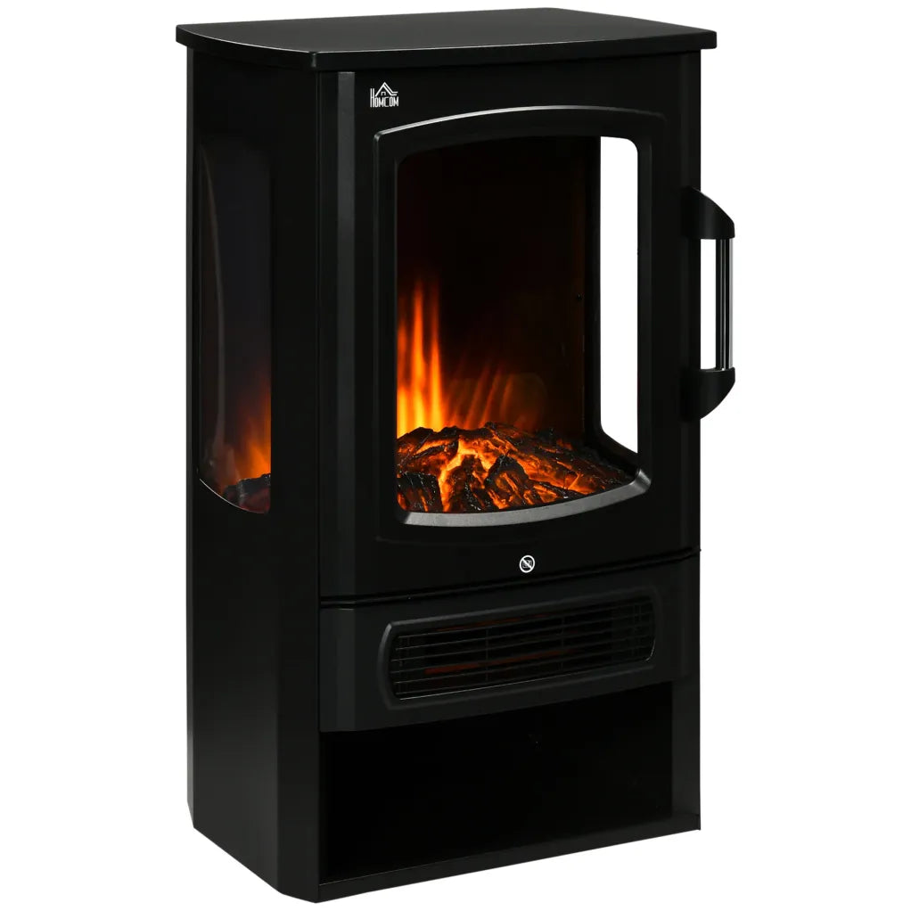 HOMCOM chimenea eléctrico à effy flamme LED, 2 niveaux de chauffe, protection contre la surchauffe